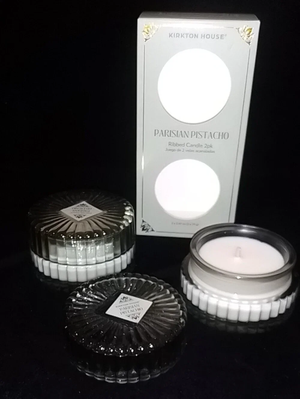 Kirkton House Parisian Pistachio Ribbed Candle 2-Pack